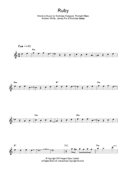 page one of Ruby (Lead Sheet / Fake Book)