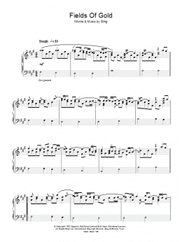 page one of Fields Of Gold (Piano Solo)