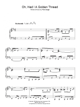 page one of Oh, Had I A Golden Thread (Piano Solo)
