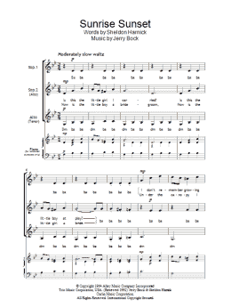 page one of Sunrise, Sunset (from Fiddler On The Roof) (SSA Choir)