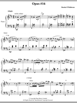 page one of Opus 16 (Piano Solo)