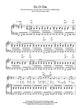 page one of Do Or Die (Piano, Vocal & Guitar Chords)