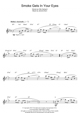 page one of Smoke Gets In Your Eyes (Alto Sax Solo)