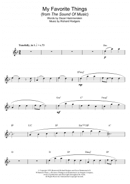 page one of My Favorite Things (from The Sound Of Music) (Flute Solo)