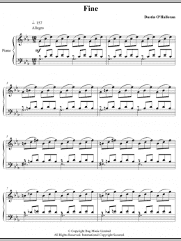 page one of Fine (Piano Solo)