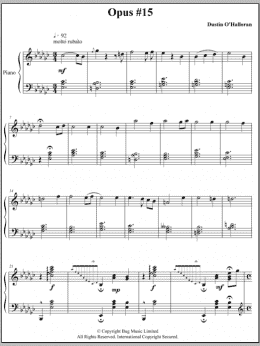 page one of Opus 15 (Piano Solo)