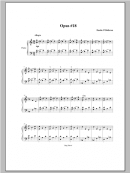 page one of Opus 18 (Piano Solo)