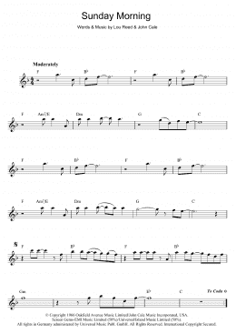 page one of Sunday Morning (Flute Solo)
