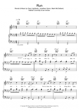 page one of Run (Piano, Vocal & Guitar Chords)