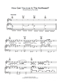 page one of How Can You Live In The Northeast (Piano, Vocal & Guitar Chords)
