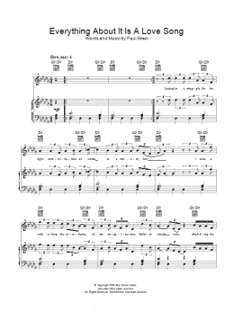 page one of Everything About It Is A Love Song (Piano, Vocal & Guitar Chords)