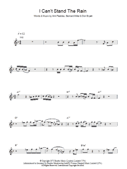 page one of I Can't Stand The Rain (Alto Sax Solo)