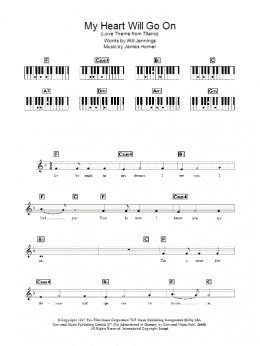 page one of My Heart Will Go On (Love Theme from Titanic) (Piano Chords/Lyrics)