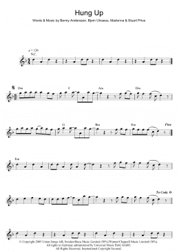 page one of Hung Up (Flute Solo)