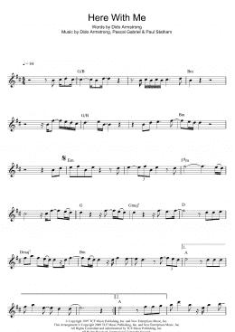 page one of Here With Me (Flute Solo)