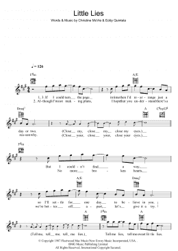 page one of Little Lies (Lead Sheet / Fake Book)