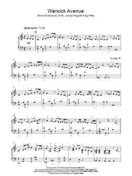 page one of Warwick Avenue (Piano Solo)