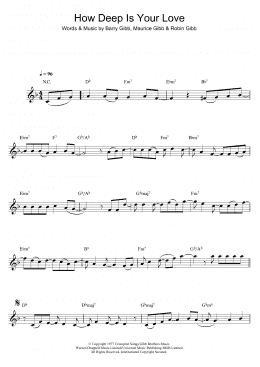 page one of How Deep Is Your Love (Clarinet Solo)