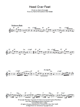 page one of Head Over Feet (Lead Sheet / Fake Book)