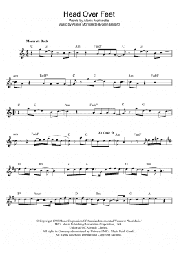 page one of Head Over Feet (Flute Solo)