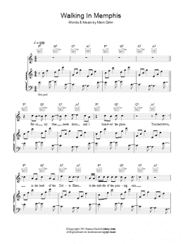 page one of Walking In Memphis (Piano, Vocal & Guitar Chords (Right-Hand Melody))