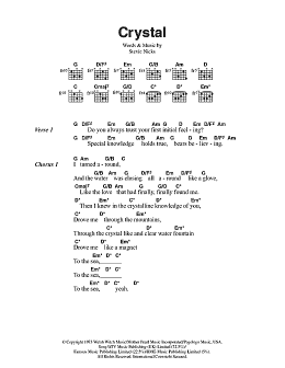 page one of Crystal (Guitar Chords/Lyrics)