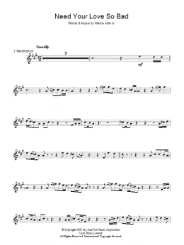 page one of Need Your Love So Bad (Lead Sheet / Fake Book)