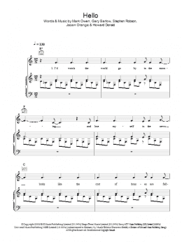 page one of Hello (Piano, Vocal & Guitar Chords)