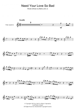 page one of Need Your Love So Bad (Flute Solo)