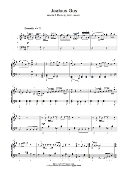 page one of Jealous Guy (Piano Solo)