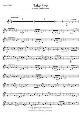 page one of Take Five (Trumpet Solo)