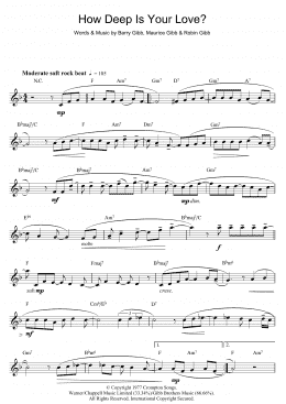 page one of How Deep Is Your Love (Flute Solo)