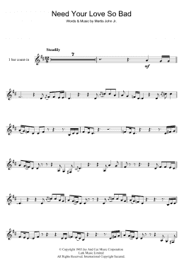 page one of Need Your Love So Bad (Clarinet Solo)