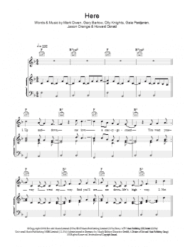 page one of Here (Piano, Vocal & Guitar Chords)