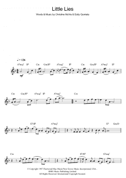 page one of Little Lies (Clarinet Solo)