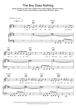 page one of The Boy Does Nothing (Piano, Vocal & Guitar Chords)