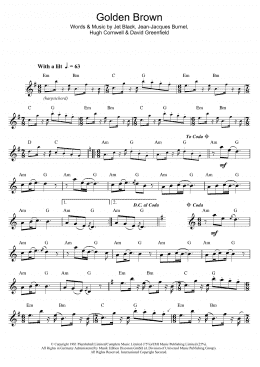 page one of Golden Brown (Alto Sax Solo)