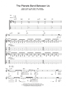 page one of The Planets Bend Between Us (Guitar Tab)