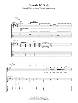 page one of Smash 'N' Grab (Guitar Tab)
