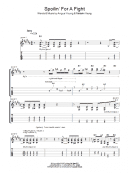 page one of Spoilin' For A Fight (Guitar Tab)