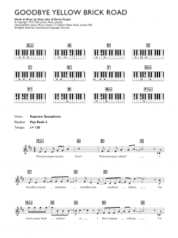 page one of Goodbye Yellow Brick Road (Piano Chords/Lyrics)