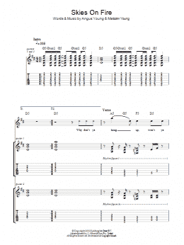page one of Skies On Fire (Guitar Tab)