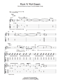 page one of Rock 'N' Roll Dream (Guitar Tab)