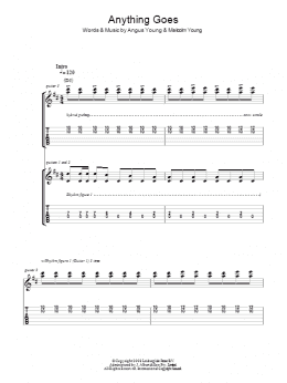 page one of Anything Goes (Guitar Tab)