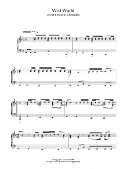 page one of Wild World (Piano Solo)