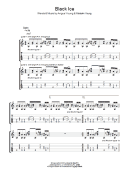 page one of Black Ice (Guitar Tab)