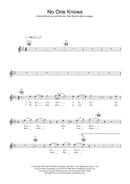page one of No One Knows (Lead Sheet / Fake Book)