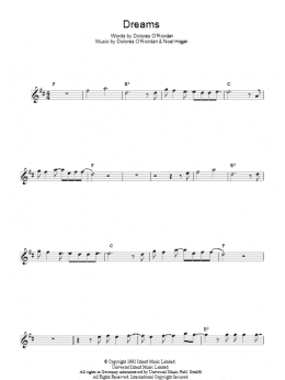 page one of Dreams (Lead Sheet / Fake Book)