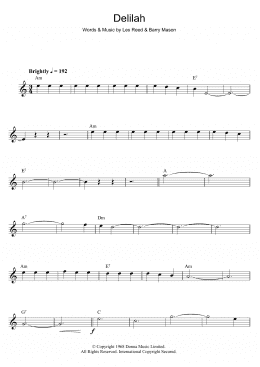 page one of Delilah (Flute Solo)
