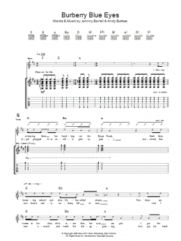 page one of Burberry Blue Eyes (Guitar Tab)